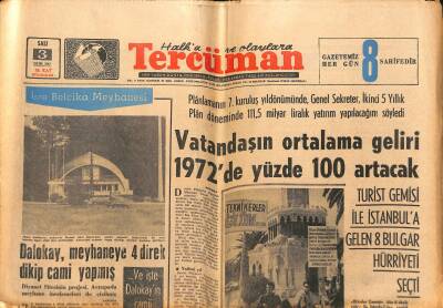 Tercüman Gazetesi 3 Ekim 1967 - Vatandaşların Ortalama Geliri 1972de Yüzde100 Artacak GZ123655 - 1
