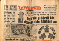 Tercüman Gazetesi 3 Eylül 1962 - İranda Şiddetli Bir Deprem Oldu , 6000 Ölü Var GZ68631 - 2