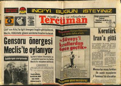 Tercüman Gazetesi 3 Haziran 1975 - Korede 85 Tane Tam Teşekküllü Üniversite Var - Korutürk İrana Gitti GZ123387 - 1