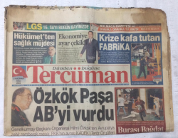 Tercüman Gazetesi 3 Haziran 2003 - Özkök Paşa AByi Vurdu,Fenerin Hocası Daum - GZ17301 - 1