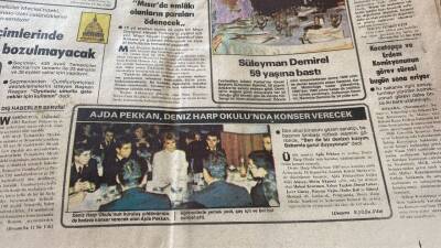 Tercüman Gazetesi 3 Kasım 1982 - Ajda Pekkan , Deniz Harp Okulunda Konser Verecek GZ114057 - 2
