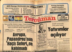 Tercüman Gazetesi 3 Mart 1982 - Avrupa , Papandreunun Haçlı Seferine Katılmadı GZ67263 - 1