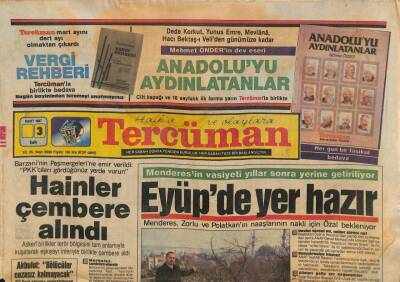 Tercüman Gazetesi 3 Mart 1987 - Bayarın Anıt Mezarının Projesi Tamamlandı GZ94280 - 1
