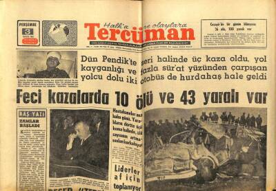 Tercüman Gazetesi 3 Mayıs 1962 - Liderler Af için Toplanıyor, Galatasaray Kampa Girdi GZ54694 - 1