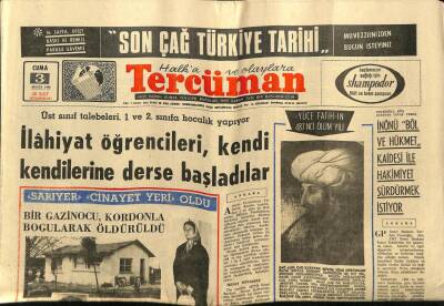 Tercüman Gazetesi 3 Mayıs 1968 - Anayasa Mahkemesi Seçim Kanunu İçin Bugün Karar Verecek GZ76022 - 1
