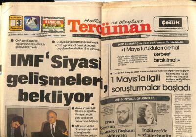 Tercüman Gazetesi 3 Mayıs 1979 - IMF Siyasi Gelişmeleri Bekliyor GZ79389 - 1