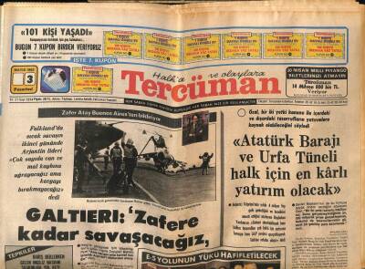 Tercüman Gazetesi 3 Mayıs 1982 - Ve Belkıs Akkale Sahneye Çıktı GZ54158 - 1