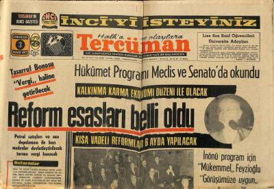 Tercüman Gazetesi 3 Nisan 1971 - Ankara İlahiyat Fakültesine Dün Dinamit Atıldı - Reform Esasları Belli Oldu GZ123526 - 1