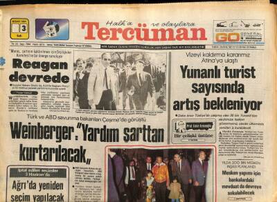 Tercüman Gazetesi 3 Nisan 1984 - Yunanlı Turist Sayısında Artış Bekleniyor GZ79405 - 1