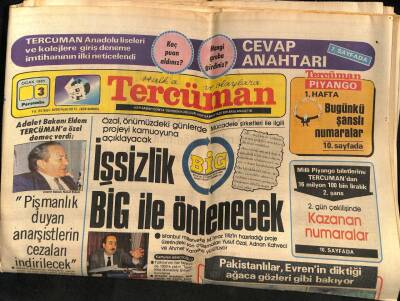 Tercüman Gazetesi 3 Ocak 1985 - Papandreu Türkler Kıbrıs İçin Önemli Adımlar Attı GZ84210 - 1