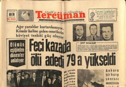 Tercüman Gazetesi 3 Şubat 1963 - Feci Kazada Ölü Adedi 79a Yükseldi GZ70702 - 1