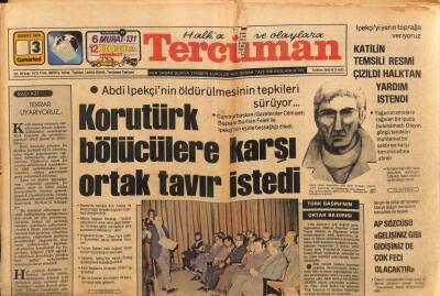 Tercüman Gazetesi 3 Şubat 1979 - Abdi İpekçiyi Yarın Toprağa Veriyoruz GZ87565 - 1