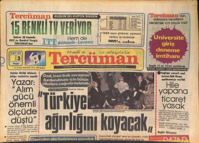 Tercüman Gazetesi 3 Şubat 1985 - Emel Sayın , TVcilerin Gecesinde Toskaya Şarkı İle Taş Attı GZ127244 - 1