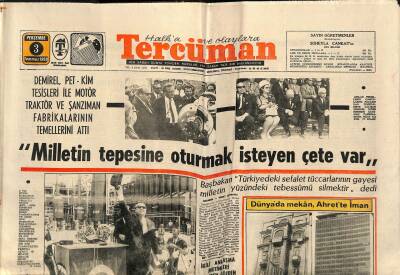 Tercüman Gazetesi 3 Temmuz 1969 - Gönül Yazar Adliyede Konuşmadı - Siverekte 2 Katlı Petrol Yatağı Bulundu GZ123493 - 1