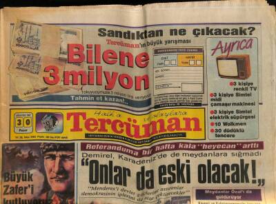 Tercüman Gazetesi 30 Ağustos 1987 - RAMBO , Babasından Sonra Karısından da Kurşun Yedi GZ65915 - 2