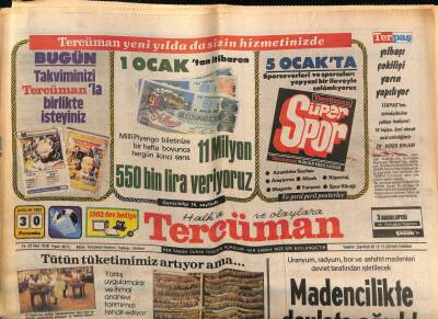 Tercüman Gazetesi 30 Aralık 1982 - Kumkapıda Çıkan Yangında İkisi Çocuk 5 Kişi Can Verdi GZ67049 - 1