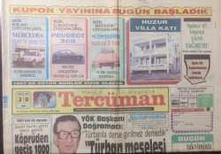 Tercüman Gazetesi 30 Aralık 1986 - DoğramacıTürban Meselesi Beni Aşar - GZ12997 - 1