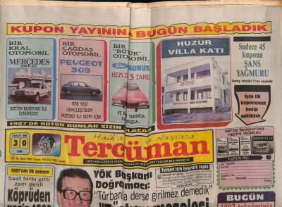 Tercüman Gazetesi 30 Aralık 1986 - Sovyetlerin 7 Yıllık Afgan İşgali Bilançosu 1 Milyon Şehit GZ74649 - 1