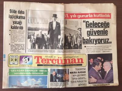 Tercüman Gazetesi 30 Ekim 1984 - Cumhuriyet Ve Demokrasi GZ10337 - 1