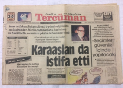 Tercüman Gazetesi 30 Eylül 1979 - Karaaslanda İstifa Etti - GZ15588 - 1