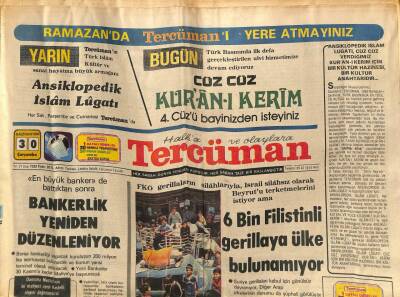 Tercüman Gazetesi 30 Haziran 1982 - 6 Bin Filistinli Gerillaya Ülke Bulunamıyor GZ74752 - 1