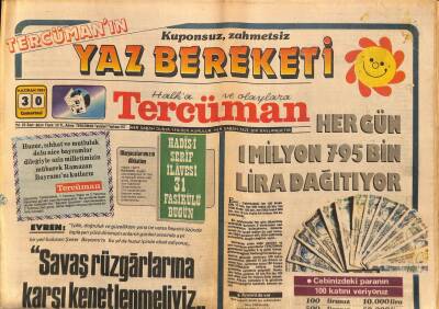 Tercüman Gazetesi 30 Haziran 1984 - Havacılık Tarihinde Uçaktan Düşen Hosteslerin İkisi de Türk GZ79367 - 1
