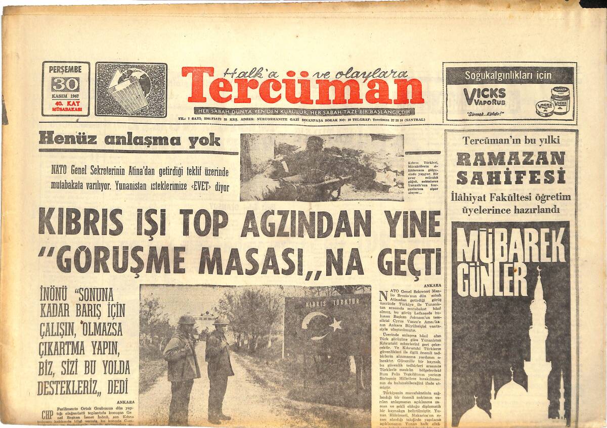 Tercüman Gazetesi 30 Kasım 1967 - Hamido'nun Oğlu Okuyabilmek İçin İstanbul'a Geldi GZ145126 - 1