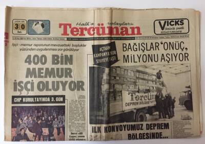 Tercüman Gazetesi 30 Kasım 1976 - Chp Kurultayında Üçüncü Gün GZ10724 - 2