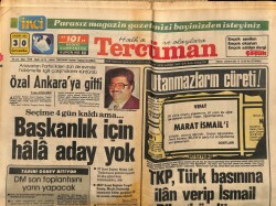 Tercüman Gazetesi 30 Kasım 1983 - TKP Türk Basınına İlan Verip İsmail Bileni Övdü GZ64563 - 2