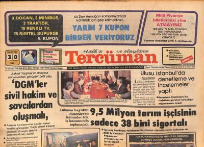 Tercüman Gazetesi 30 Mart 1982 - St. Joseph Ve Ank. Atatürk Şampiyonluğa Ambargo Koydu GZ127691 - 1
