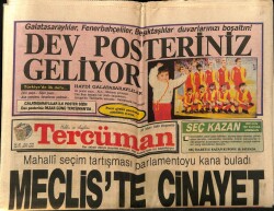 Tercüman Gazetesi 30 Mart 1989 - Mahalli Seçim Tartışması Parlamentoyu Kana Buladı GZ67202 - 1