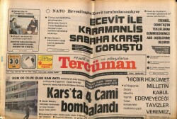 Tercüman Gazetesi 30 Mayıs 1978 - Karsta 4 Cami Bombalandı GZ67539 - 2