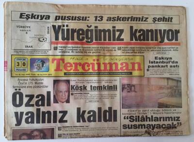 Tercüman Gazetesi 30 Nisan 1987 - Anayasa Hukukçuları Özalın 175. Madde Formülüne Ateş Püskürdüler GZ26699 - 1