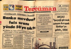 Tercüman Gazetesi 30 Ocak 1981 - Banka Mevduat Faiz Oranı Yüzde 50ye Çıktı GZ67305 - 1