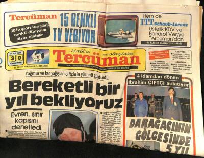 Tercüman Gazetesi 30 Ocak 1985 - Evren , Sınır Kapısını Denetledi GZ84218 - 1