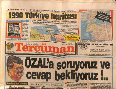 Tercüman Gazetesi 30 Ocak 1990 - Özala Soruyoruz Ve Cevap Bekliyoruz !.. GZ83191 - 1