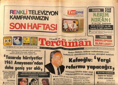 Tercüman Gazetesi 30 Temmuz 1982 - Doğum Günü Hediyesi GZ54513 - 1
