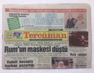 Tercüman Gazetesi 30 Temmuz 1987 - Rumun Maskesi Düştü - GZ17342 - 2
