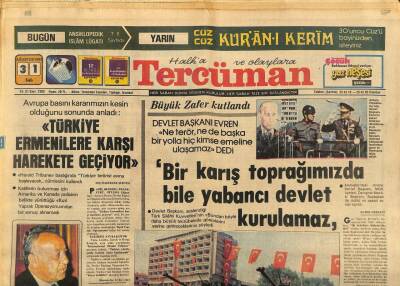 Tercüman Gazetesi 31 Ağustos 1982 - Türkiye Ermenilere Karşı Harekete Geçiyor GZ89093 - 1