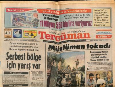 Tercüman Gazetesi 31 Aralık 1982 - Afganistanlı Mücahitler , Celalabad Havaalanını Bastı GZ67052 - 2
