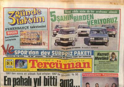 Tercüman Gazetesi 31 Aralık 1987 - Evren İle Özal Son Yılların En Uzun Görüşmesini Yaptı GZ103403 - 2