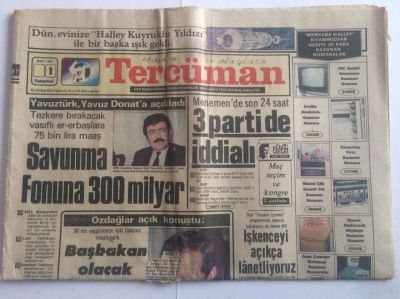 Tercüman Gazetesi 31 Mart 1986 - Mısırda İsyancılara Ölüm Cezası - GZ15122 - 1