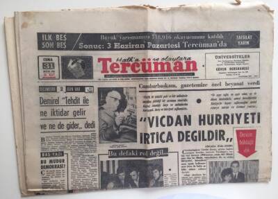 Tercüman Gazetesi 31 Mayıs 1968 -Vicdan Hürriyeti İrtica Değildir GZ6343 - 1