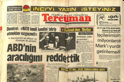 Tercüman Gazetesi 31 Mayıs 1975 - Demirel NATO Kendi Kendini Tahrip Etmekten Vazgeçmeli GZ98538 - 1