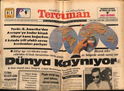 Tercüman Gazetesi 31 Mayıs 1981 - Ziya Ür Rahman Öldürüldü GZ69951 - 2