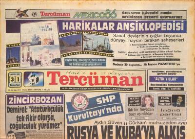 Tercüman Gazetesi 31 Mayıs 1986 - Lübnandaki İç Savaşa ASALAda Karıştı - Şampiyonluk Maçına Bir Gün Kala Şike Söylentileri Mahkemede GZ126867 - 1