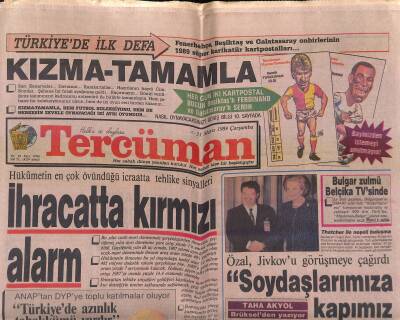 Tercüman Gazetesi 31 Mayıs 1989 - Jivkov Bizde Türk Yok , Müslüman Var - İhracatta Kırmızı Alarm GZ118916 - 1
