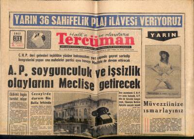 Tercüman Gazetesi 31 Temmuz 1962 - Balkanların En Büyük Hastanesi Cerrahpaşa 10 Gündür Telefonsuz GZ119002 - 1