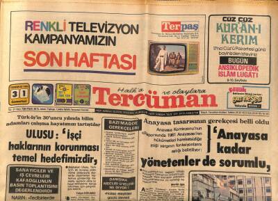 Tercüman Gazetesi 31 Temmuz 1982 - Doğum Günü Hediyesi GZ54512 - 1