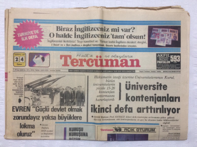 Tercüman Gazetesi 34 Temmuz 1981 - Evren Güçlü Devlet Olmak Zorundayız Yoksa Büyüklere Lokma Oluruz - GZ17331 - 1